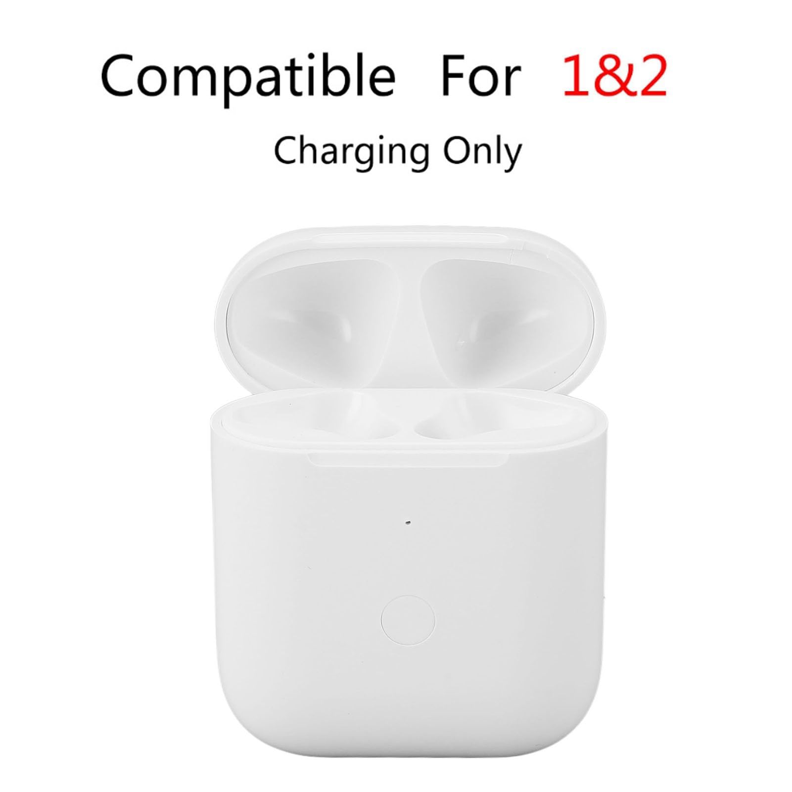 Replacement Charging Case for Apple AirPods 1 & 2 Generation - Compatible with iOS Earbuds, Supports Wired Charging - Perfect for Travel, Workouts & Daily Use