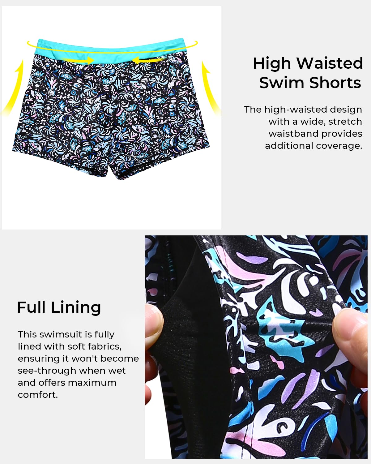 Plus Size Tankini Swimsuits for Women - 2 Piece Bathing Suit with Tummy Control Shorts | Comfortable Swimwear for Beach, Pool & Vacation | Flattering Plus Size Swimsuits for Curvy Women