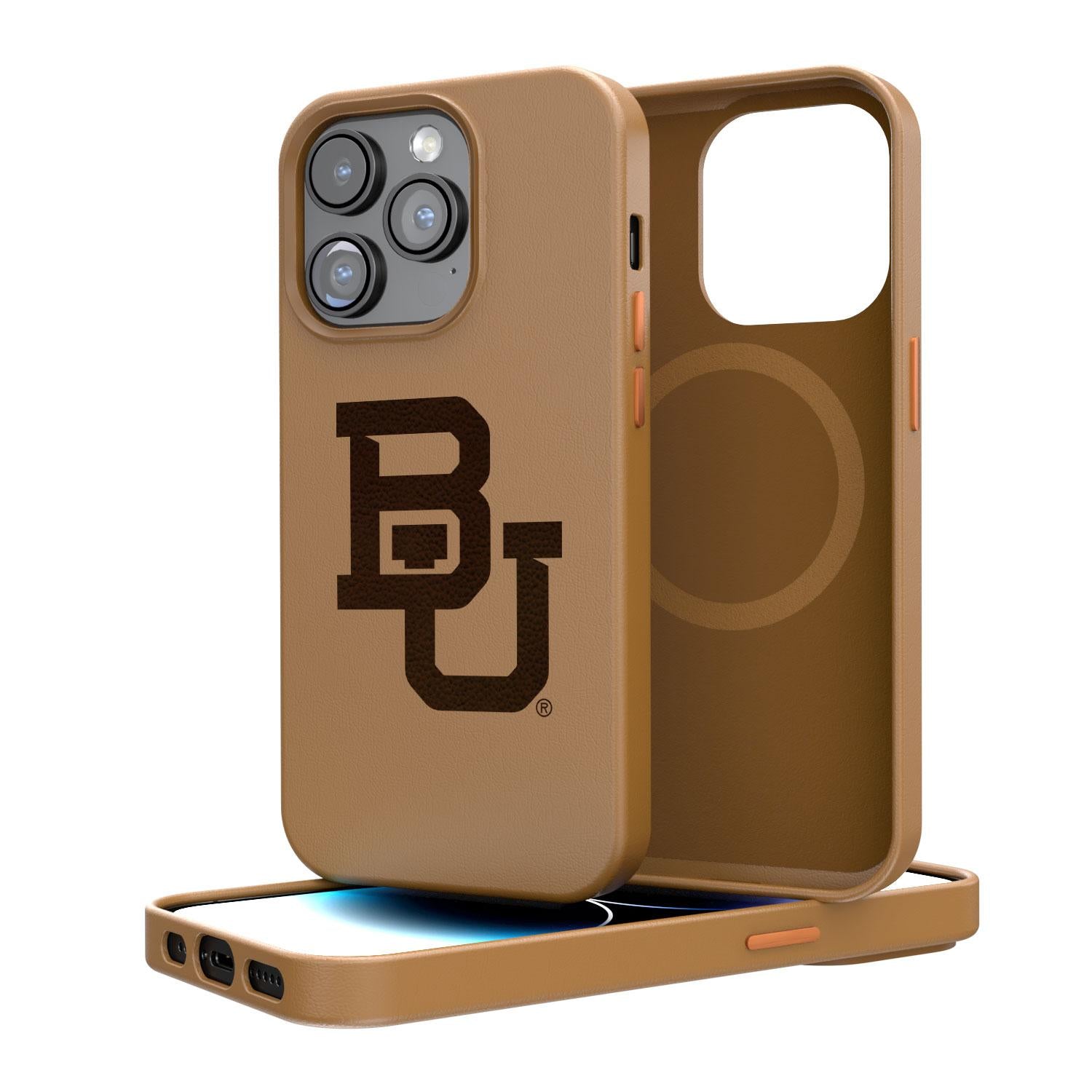 Baylor Bears Wooden Magnetic Phone Case - Personalized Woodburned Design for iPhone & Samsung - Perfect for Fans & Game Day Accessories
