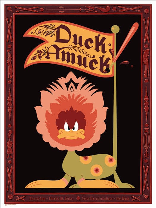 Funny Duck Amuck Tiny Kitten Teeth Poster - Cute Animal Wall Art for Bedroom, Office & Nursery Decor