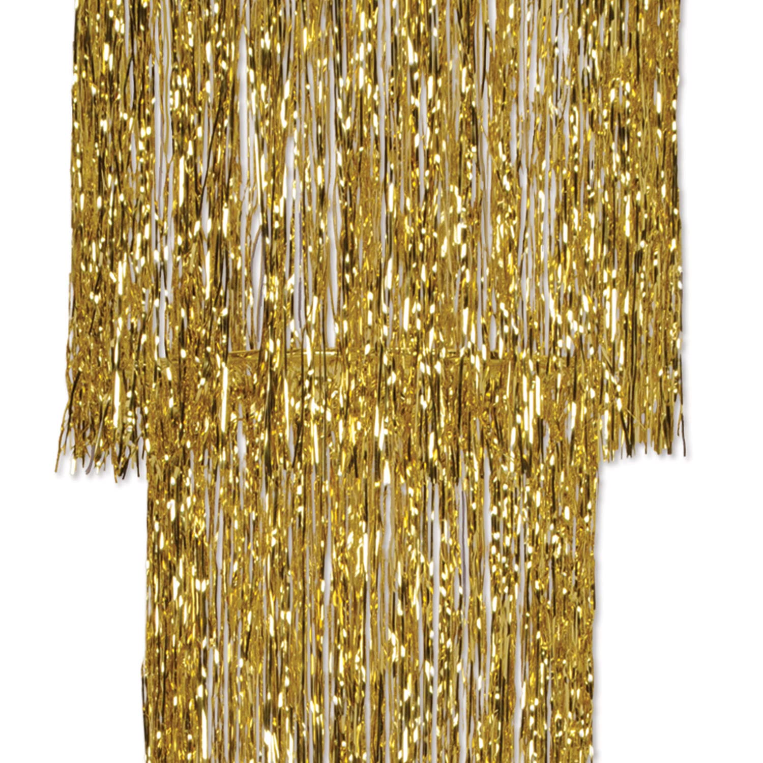 Beistle Gold 3-Tier Shimmering Chandelier - Pack of 2 Elegant Party Decorations for Weddings, Birthdays & Special Events