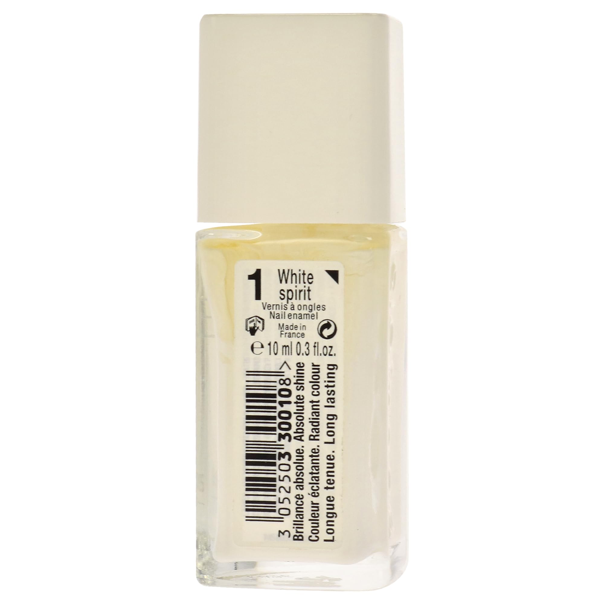 Bourjois La Laque No. 01 White Spirit Nail Polish for Women - Long Lasting & High Shine - 0.3 oz - Perfect for Everyday Wear & Special Occasions