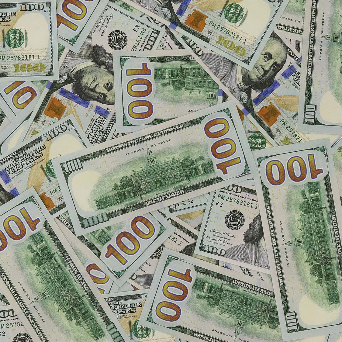 $100,000 Full Print New Series Stacks - Realistic Prop Money for Movies, Videos, and Photography - Perfect for Film Sets, Music Videos, and Social Media Content