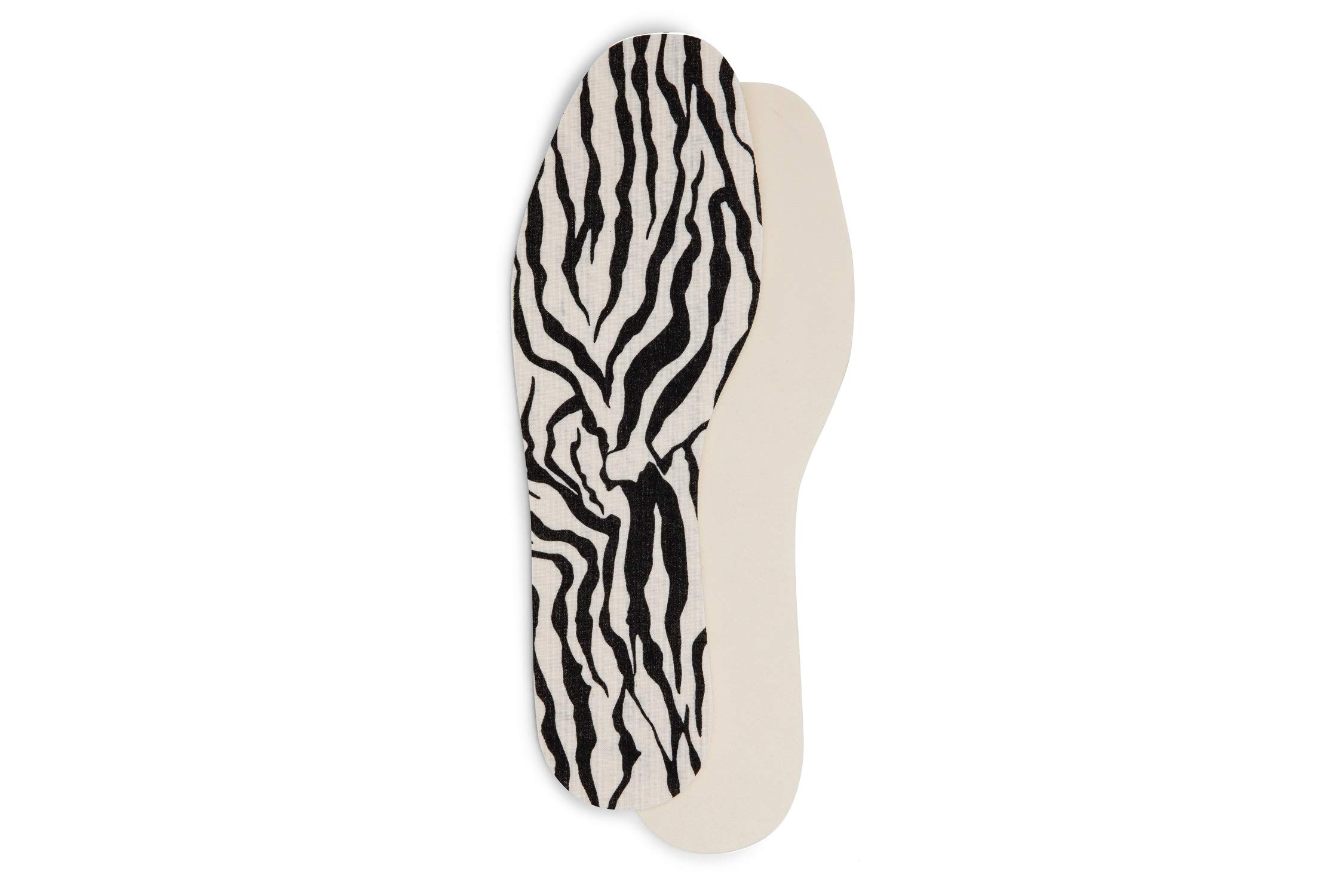 6 Pairs Soft Comfortable Women's Shoe Insoles with Stylish Zebra Print Design - Breathable Cushion Inserts for Daily Wear, Work & Casual Shoes (Size 38 EUR/7 US) - Perfect for Office, Walking & Fashion Sneakers