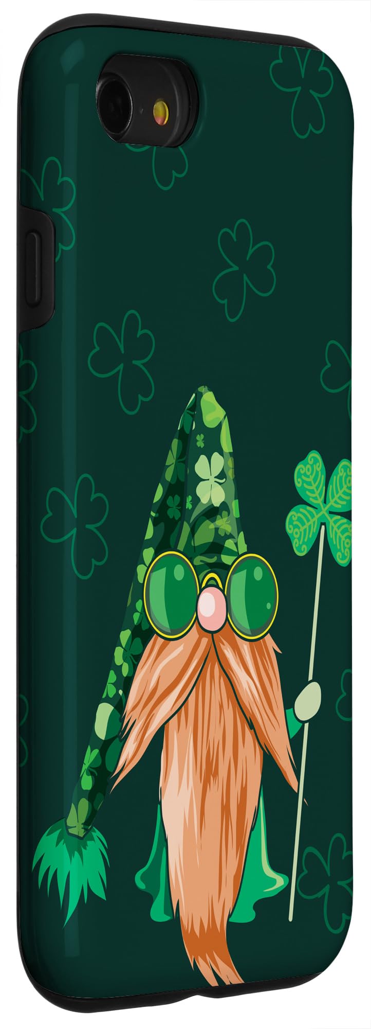 iPhone SE (2020) / 7 / 8 Protective Phone Case - Green St. Patrick's Day Gnome Design with Buffalo Plaid Pattern | Perfect for Irish Holiday Celebrations & Everyday Use