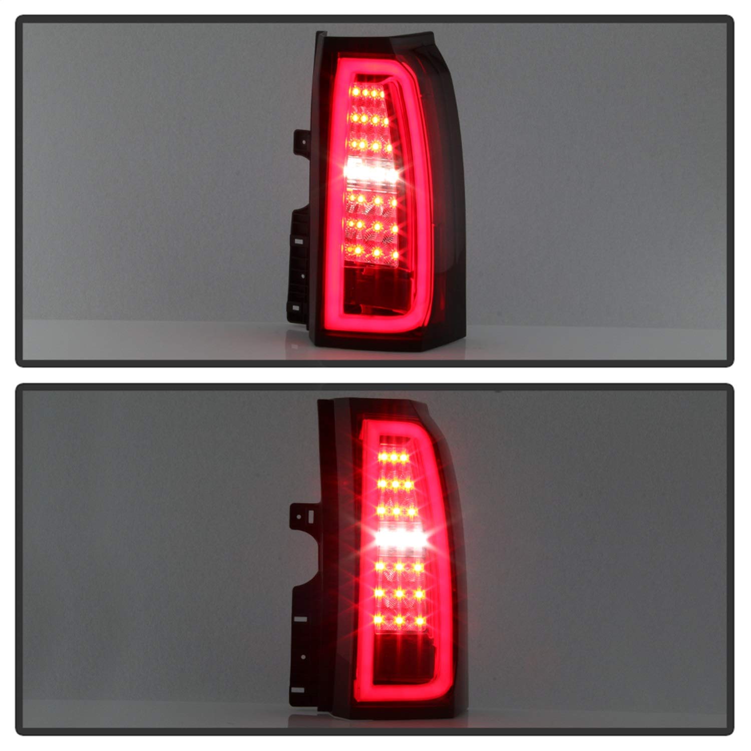 Spyder 5085085 LED Tail Lights for Chevy Tahoe & Suburban 2015-2019 - Red & Clear - High-Performance Replacement Lights for Enhanced Visibility & Style - Perfect for Off-Roading, Night Driving & Custom Car Upgrades