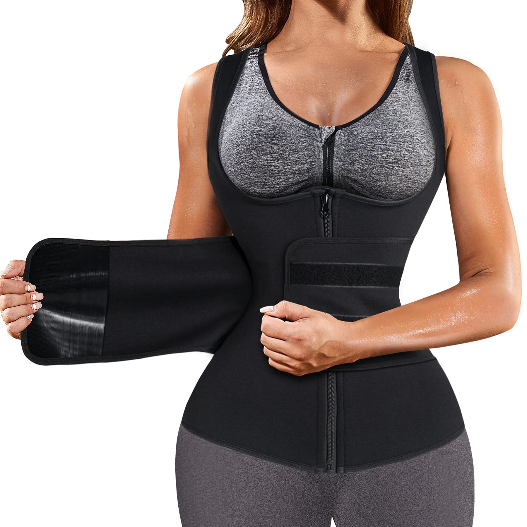 Women's Waist Trainer Corset - Neoprene Sauna Suit for Weight Loss & Body Shaping - Tummy Control Girdle for Workout, Postpartum Recovery & Everyday Wear