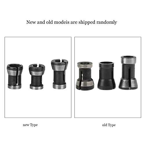 3PCS 6/6.35/8mm Chuck Adapter Set for Router Tools - CNC Milling Machine, Woodworking Trimming & Engraving Head Conversion Kit - Perfect for DIY Projects and Professional Carpentry Work