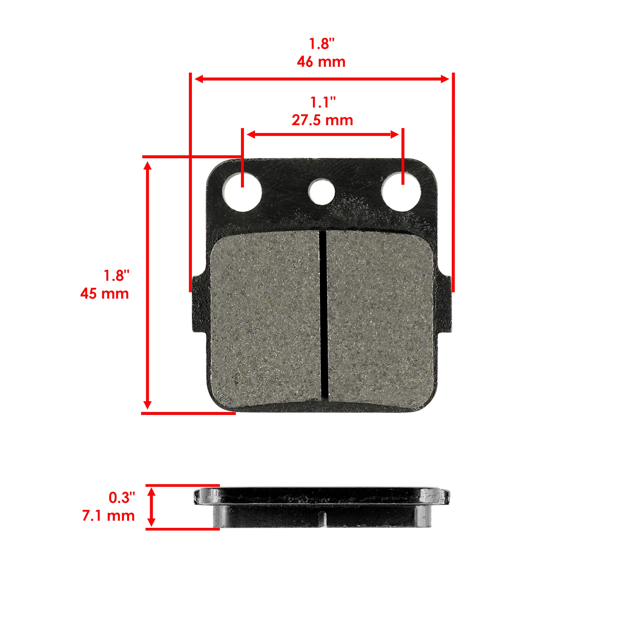 Caltric Front Brake Pads for Honda 250R ATC250R ATC-250R 1982-1984 - High Performance Brake Pads for Off-Road & Trail Riding