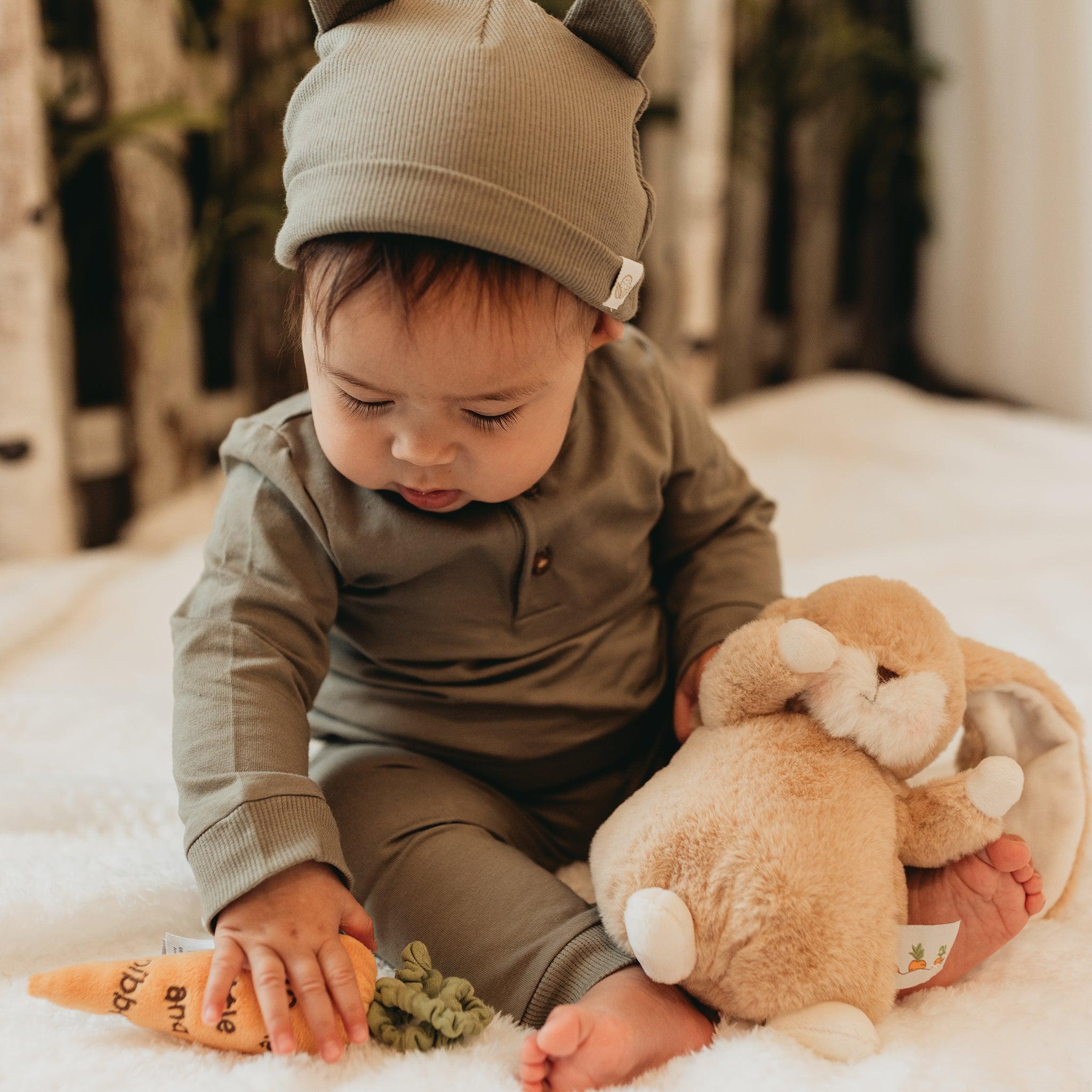 Organic Long Sleeve Bunny Pajama Set for Baby Girls - Soft Cotton Sleepwear with Cute Animal Print - Perfect for Nursery, Bedtime & Photo Shoots