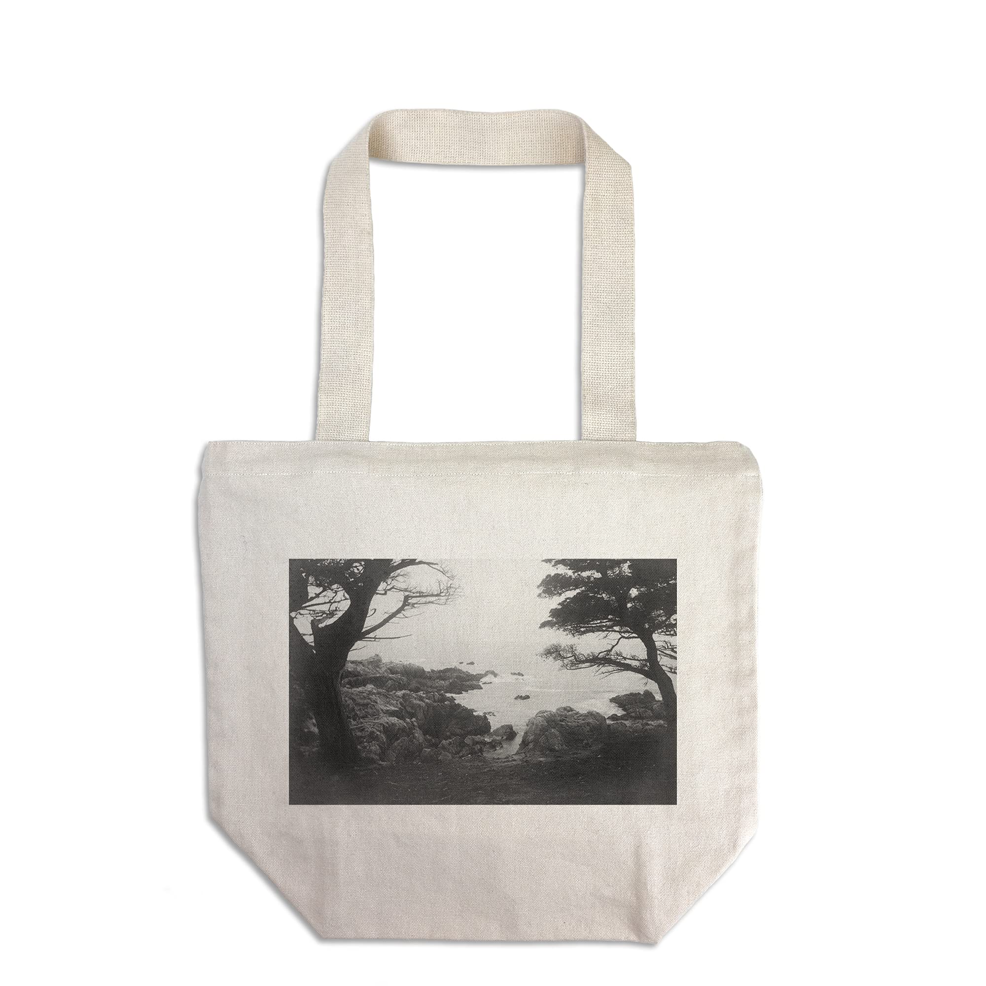 Vintage Carmel California Tote Bag - Monterey Bay View from 17 Mile Drive | 100% Cotton Canvas Reusable Shopping Bag | Perfect for Beach Trips & Grocery Shopping