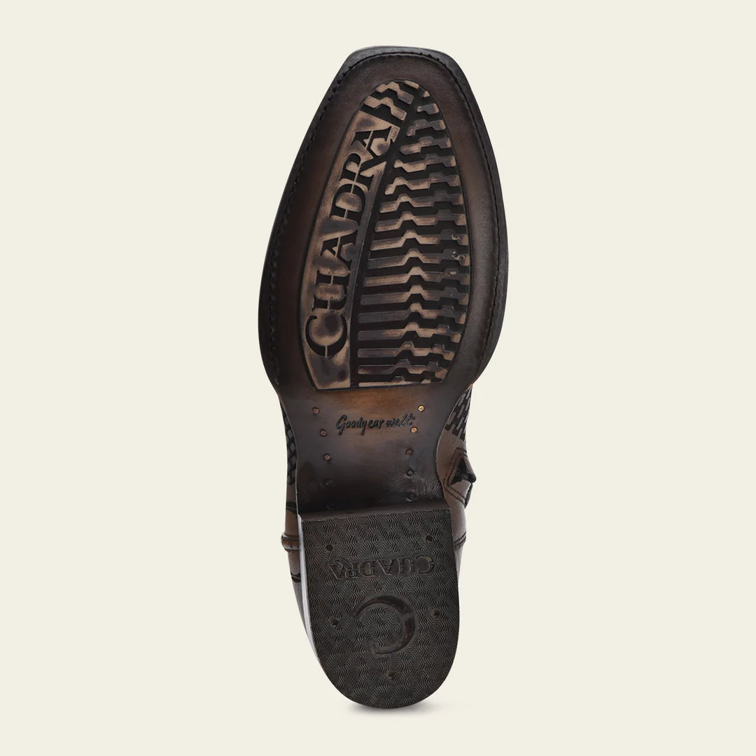 1J2YRS Men's Cuadra Honey Casual Cowboy Cowhide Ankle Boots - Western Style Comfort for Everyday Wear & Outdoor Adventures