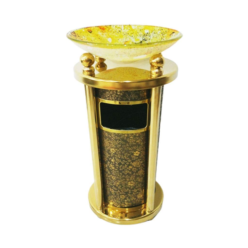 Premium Stainless Steel Cigar Ashtray & Trash Bin with Removable Inner Barrel - Standing Ashtray Bucket for Hotel, Bathroom, Office & Outdoor Use - Waste Recycling Can (Size B) - Ideal for Smoking Lounges, Patios & Commercial Spaces