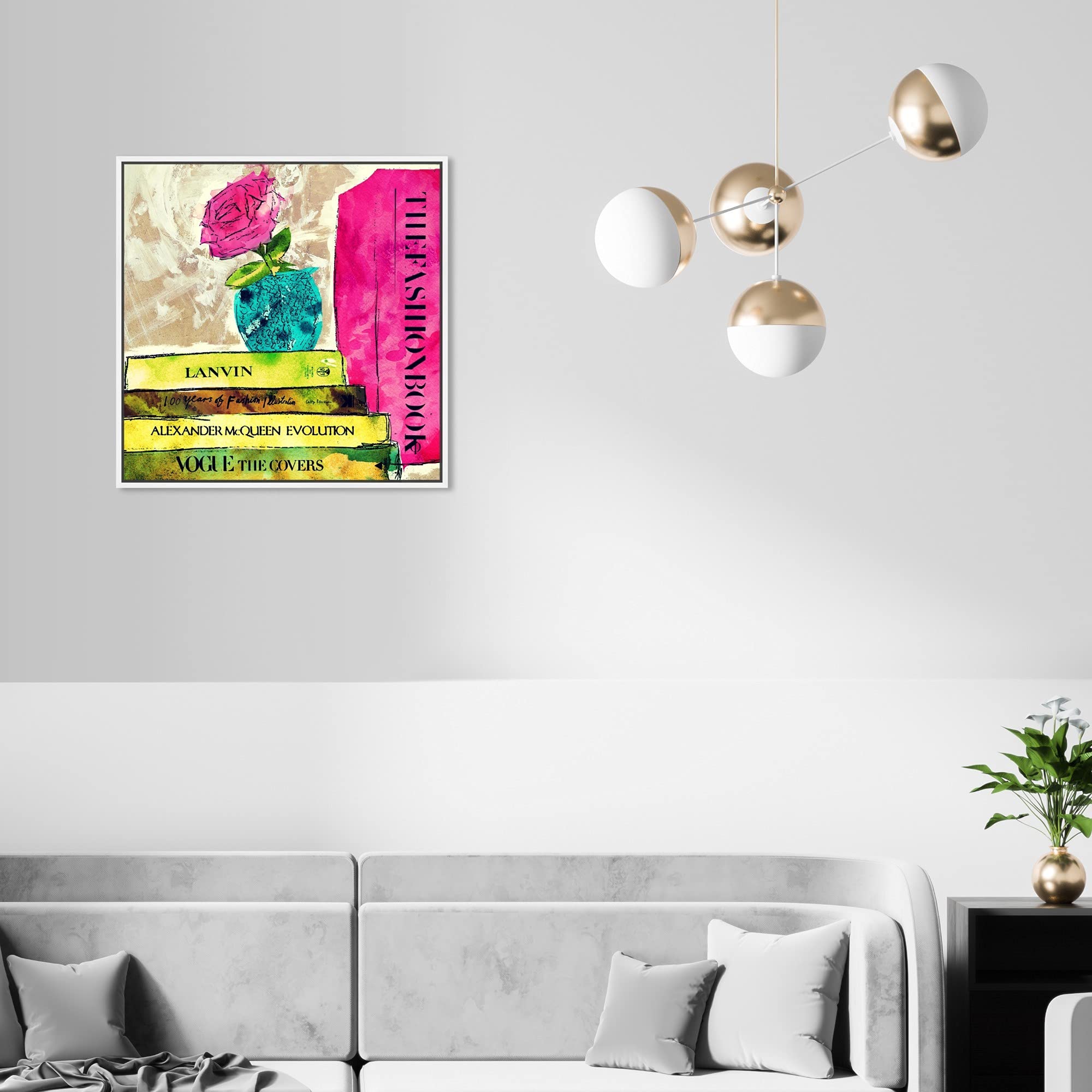 Oliver Gal Artist Co. Fashion & Glam Wall Art - Framed Canvas Prints 'Fashion Thoughts' Books - Perfect for Home Decor, Office & Gift Giving