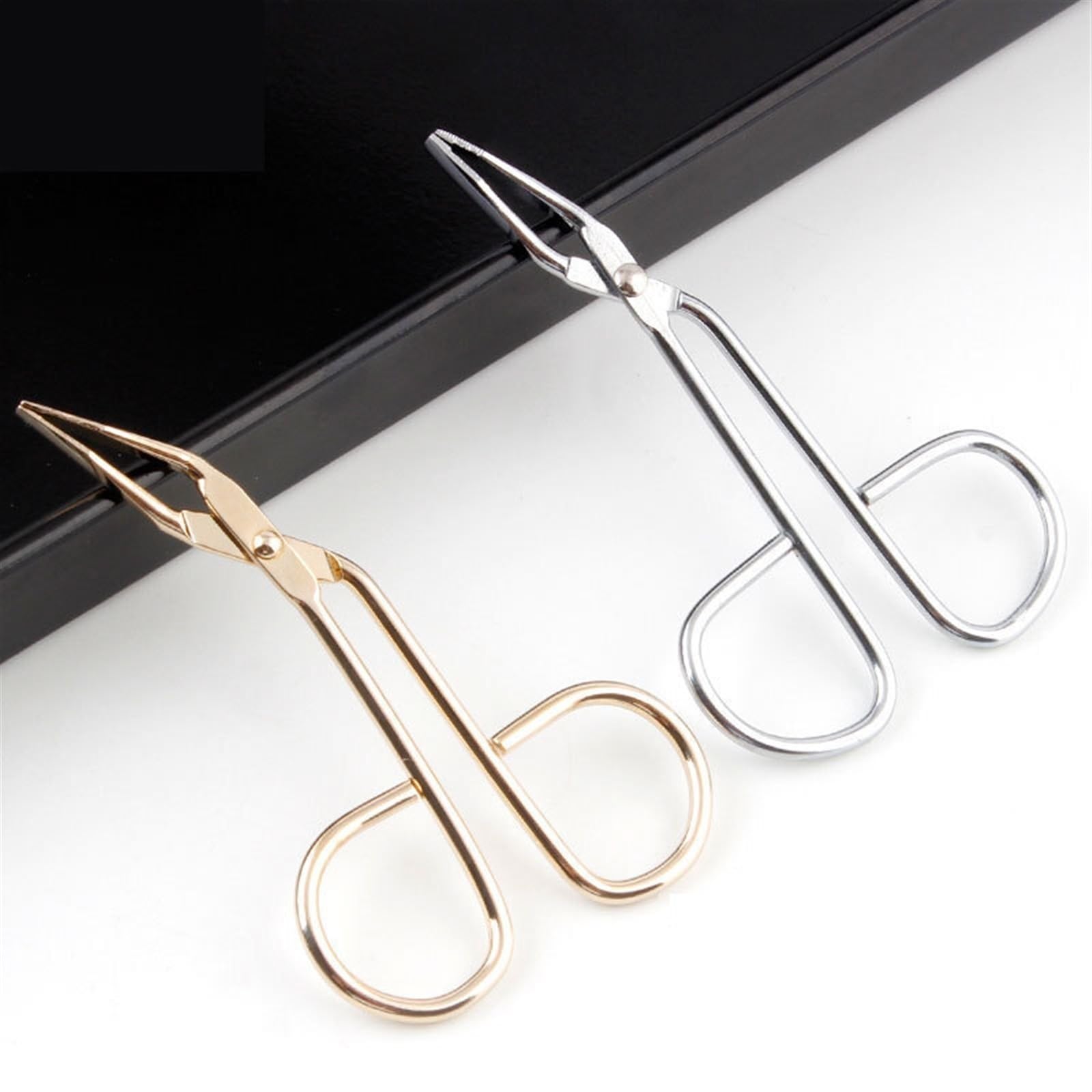 Professional Stainless Steel Hair Removal Tweezers - Pointed & Slant Tip for Eyebrows, Facial Hair, and Splinters - Precision Makeup Beauty Tool (Silver) - Perfect for Home, Salon, and Travel Grooming Kit