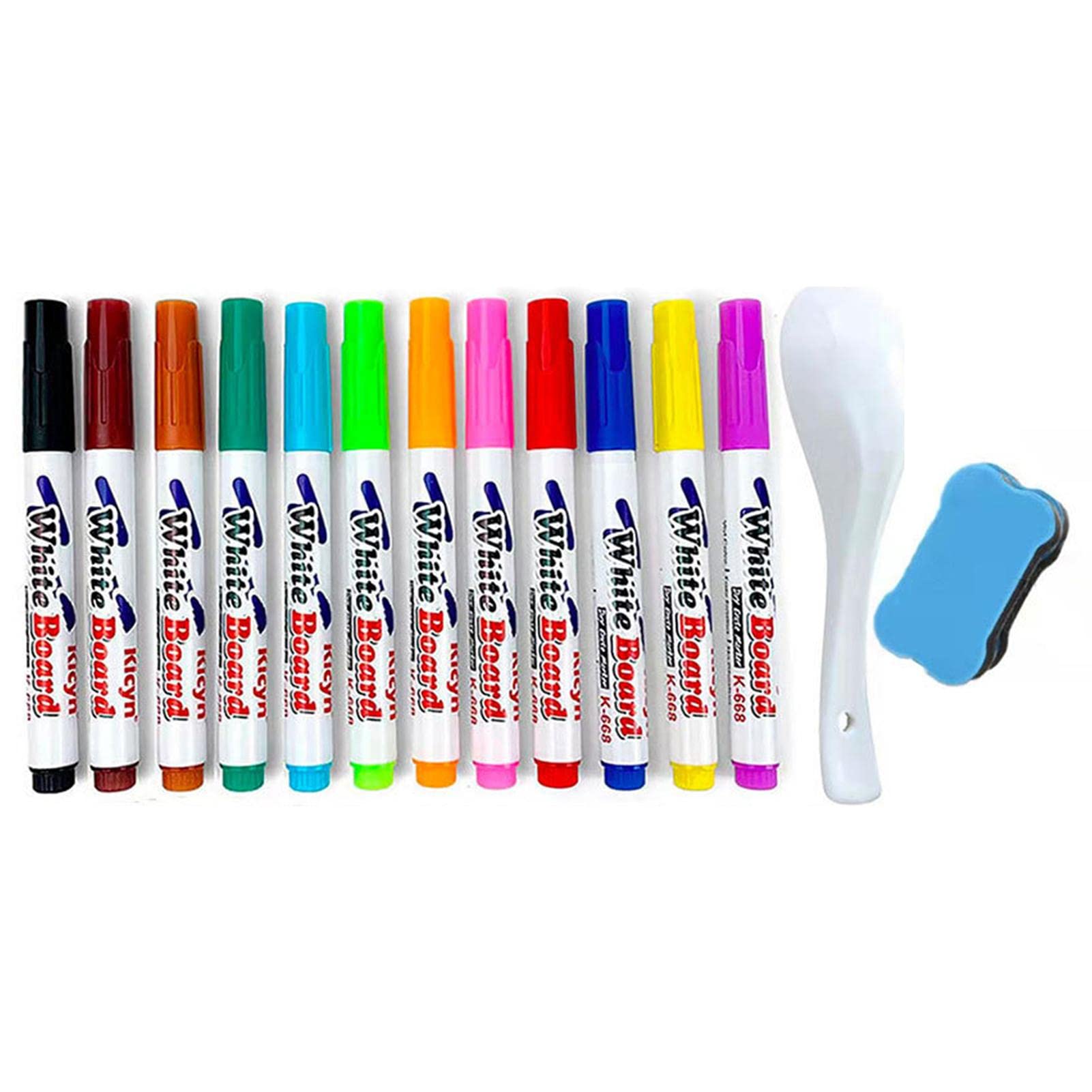 XGZ Magical Water Painting Pen - Reusable Floating Water Marker for Kids with Spoon & Eraser | Safe Non-Toxic Water Drawing Toy for Toddlers | Perfect for Bath Time, Sensory Play & Early Learning Activities