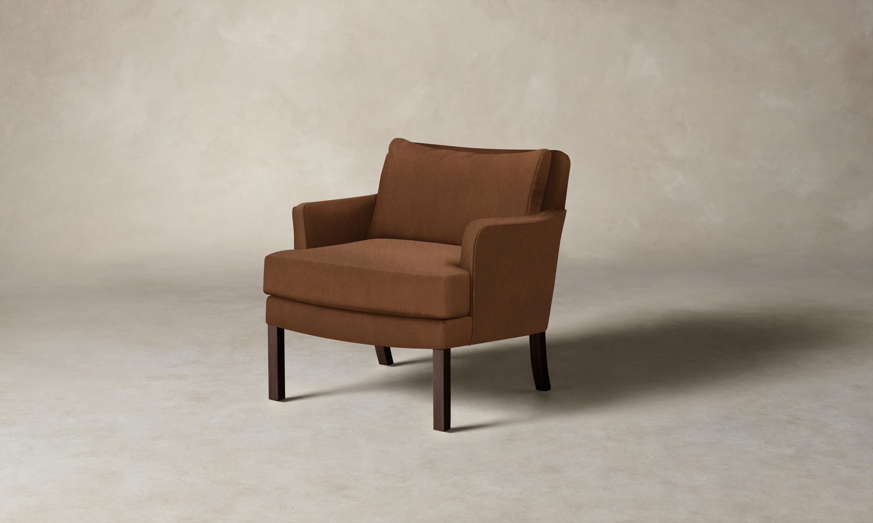Premium Tuscan Leather Cognac Kaye Chair - Elegant & Comfortable Home Office & Living Room Seating for Modern Interiors