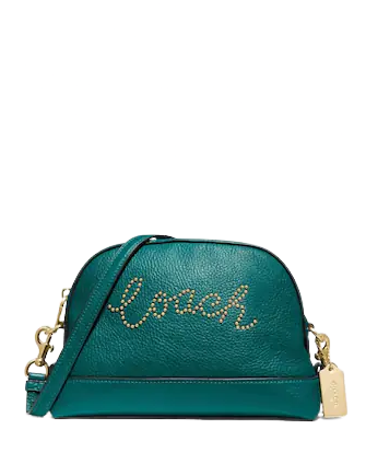 Coach Dome Crossbody Bag with Studded Logo - Stylish Leather Purse for Women, Perfect for Everyday Use, Work, and Travel
