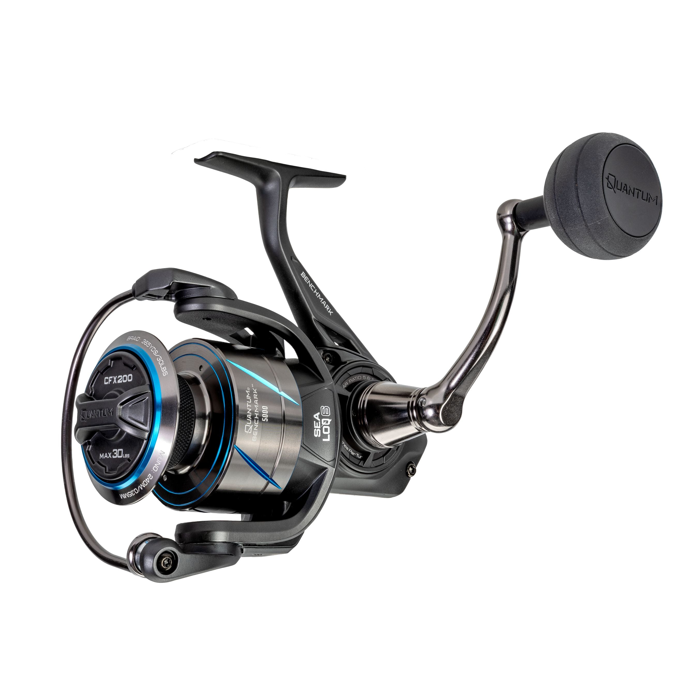 Quantum Benchmark Spinning Reel - High Performance Fishing Reel for Saltwater & Freshwater | Smooth Drag System, Lightweight Design | Perfect for Bass, Trout & Offshore Fishing