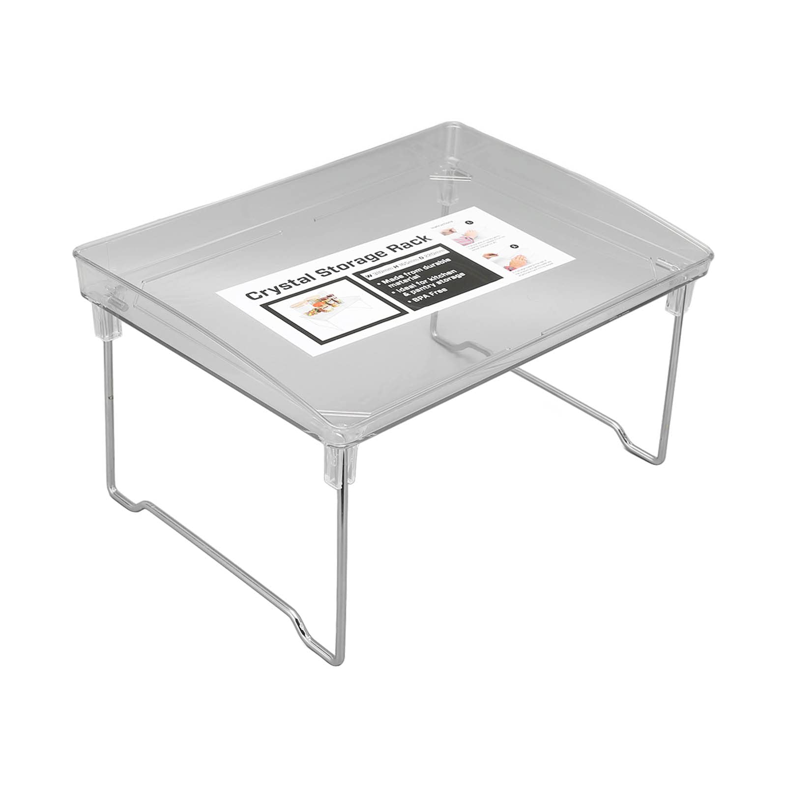 Fdit Stainless Steel Desktop Storage Rack - Durable & Wear-Resistant Organizer with Sturdy Heightened Perimeter for Dressers, Office, and Home Organization