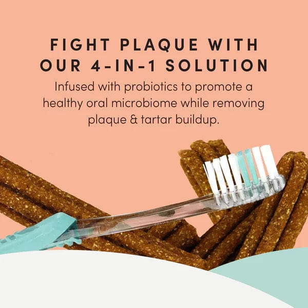 Crumps' Naturals Plaque Busters Advanced Whole Mouth Dental Sticks for Dogs - Tartar Control & Fresh Breath - Vet Recommended Dental Chews for Small, Medium & Large Breeds - Perfect for Daily Oral Care & Teeth Cleaning