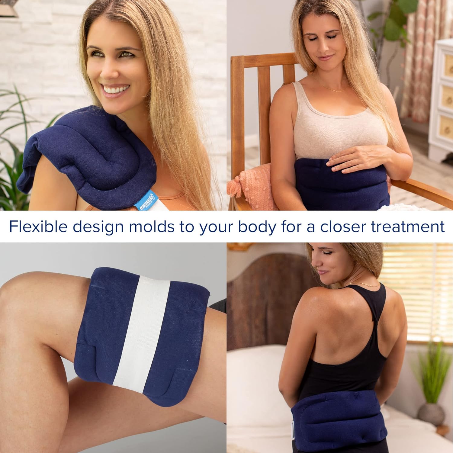 Carex Bed Buddy Back Wrap Heat Pad - Microwaveable Heating Pad & Cold Pack for Back Pain, Neck Pain & Muscle Relief - Ideal for Home, Office & Travel Use