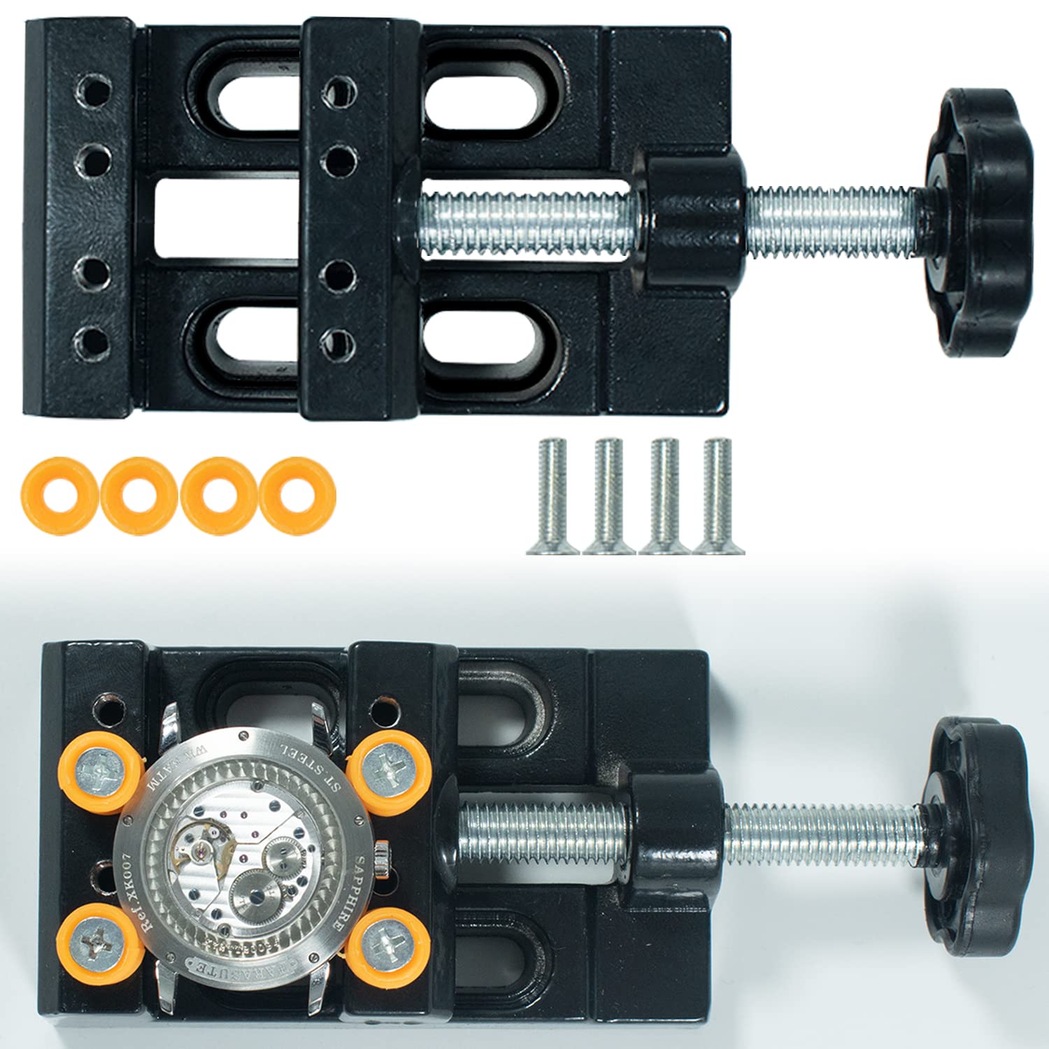 Adjustable Watch Case Opener Tool - Professional Watchmaker Kit with Metal & Plastic Openers - Perfect for Watch Repair, Battery Replacement & Maintenance