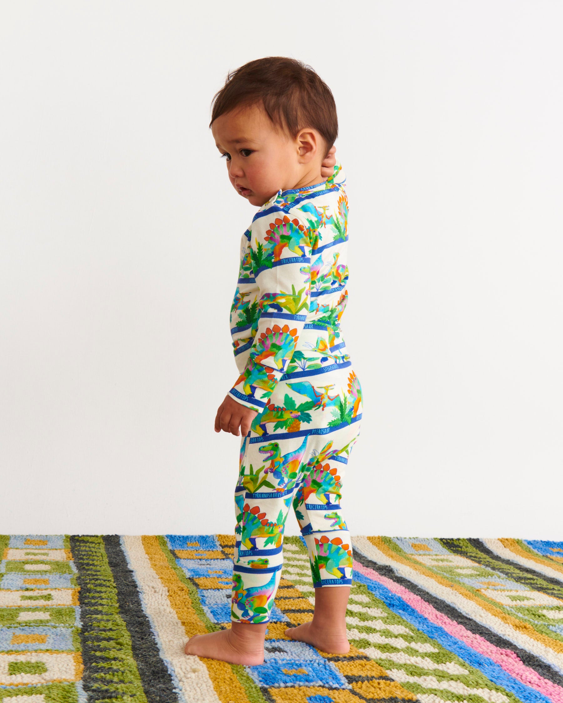 Dino Safari Organic Cotton Long Sleeve Baby Romper Jumpsuit - Soft & Comfortable Outfit for Boys & Girls - Perfect for Playtime, Outdoor Adventures & Photo Shoots