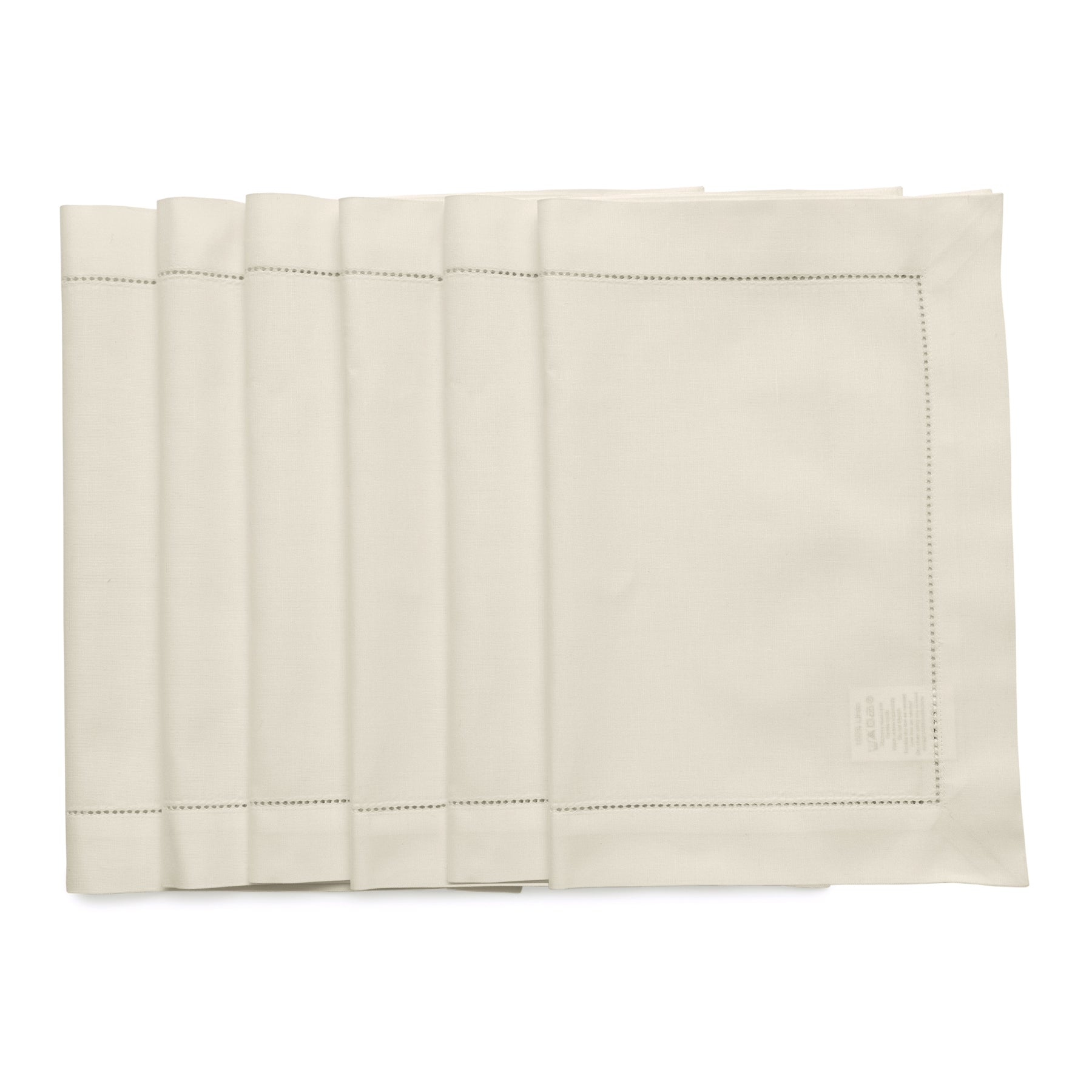 Premium Cotton Linen Hemstitch Placemats Set of 4 - Elegant Table Decor for Dining Room, Kitchen, and Party Settings