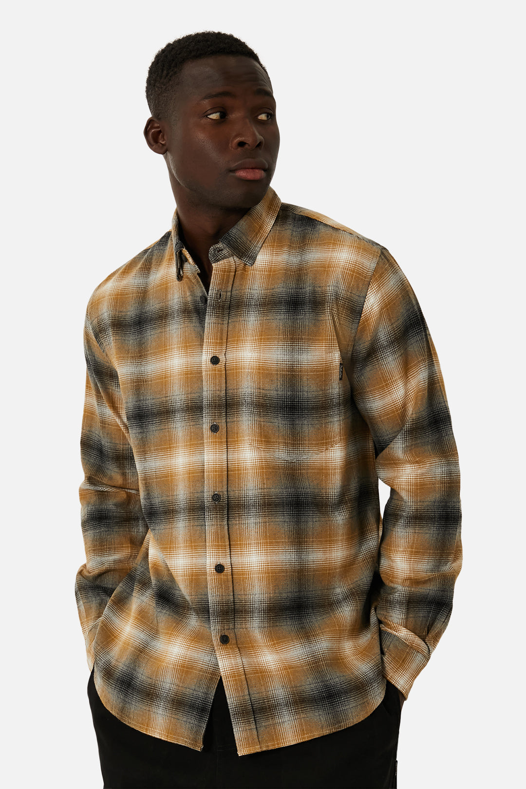 Premium The Dunsmore Long Sleeve Shirt in Camel Grey - Classic Comfort for Business Casual & Everyday Wear