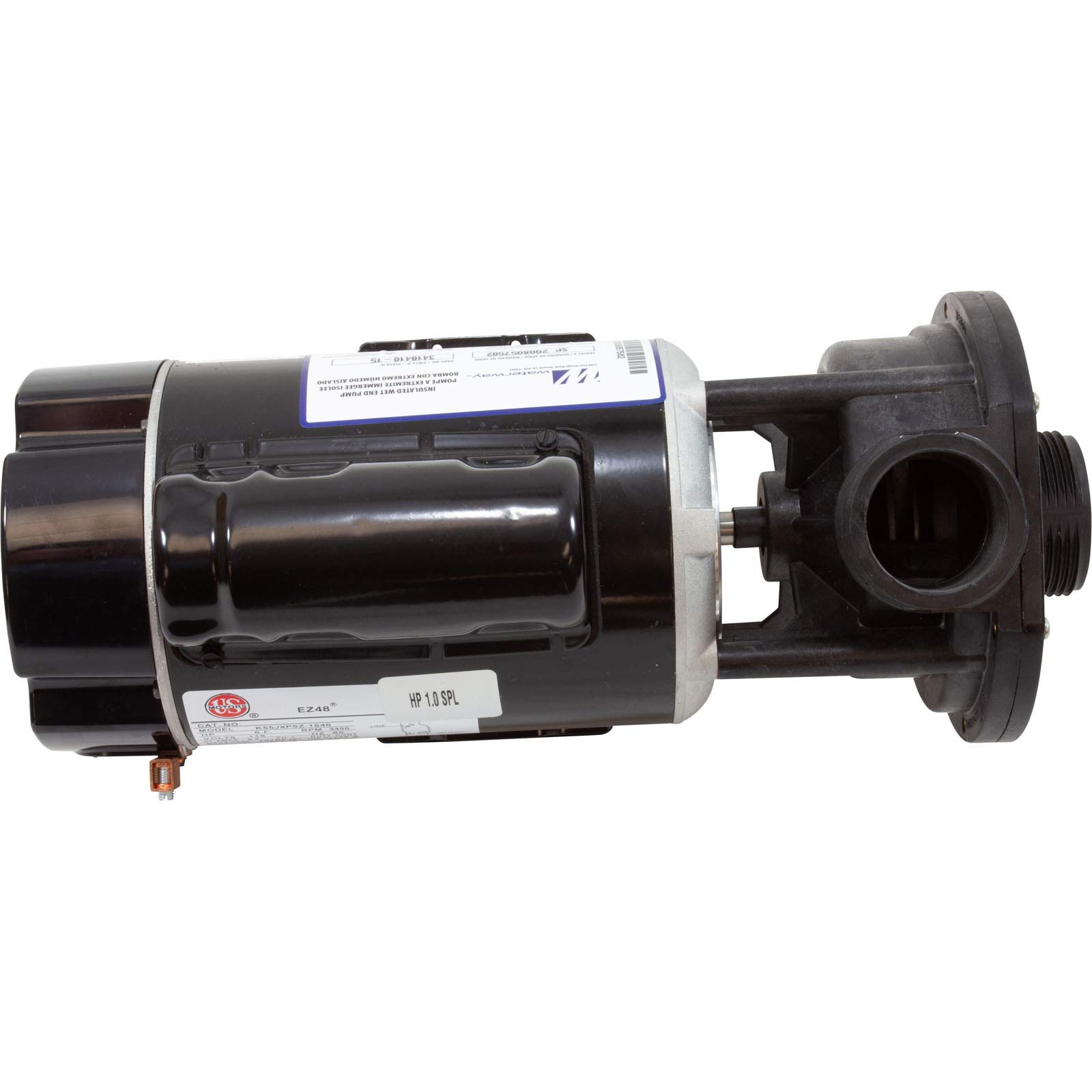 Waterway Plastics 3410410-15 1 HP 115V Single Speed Spa Pump with 1.5