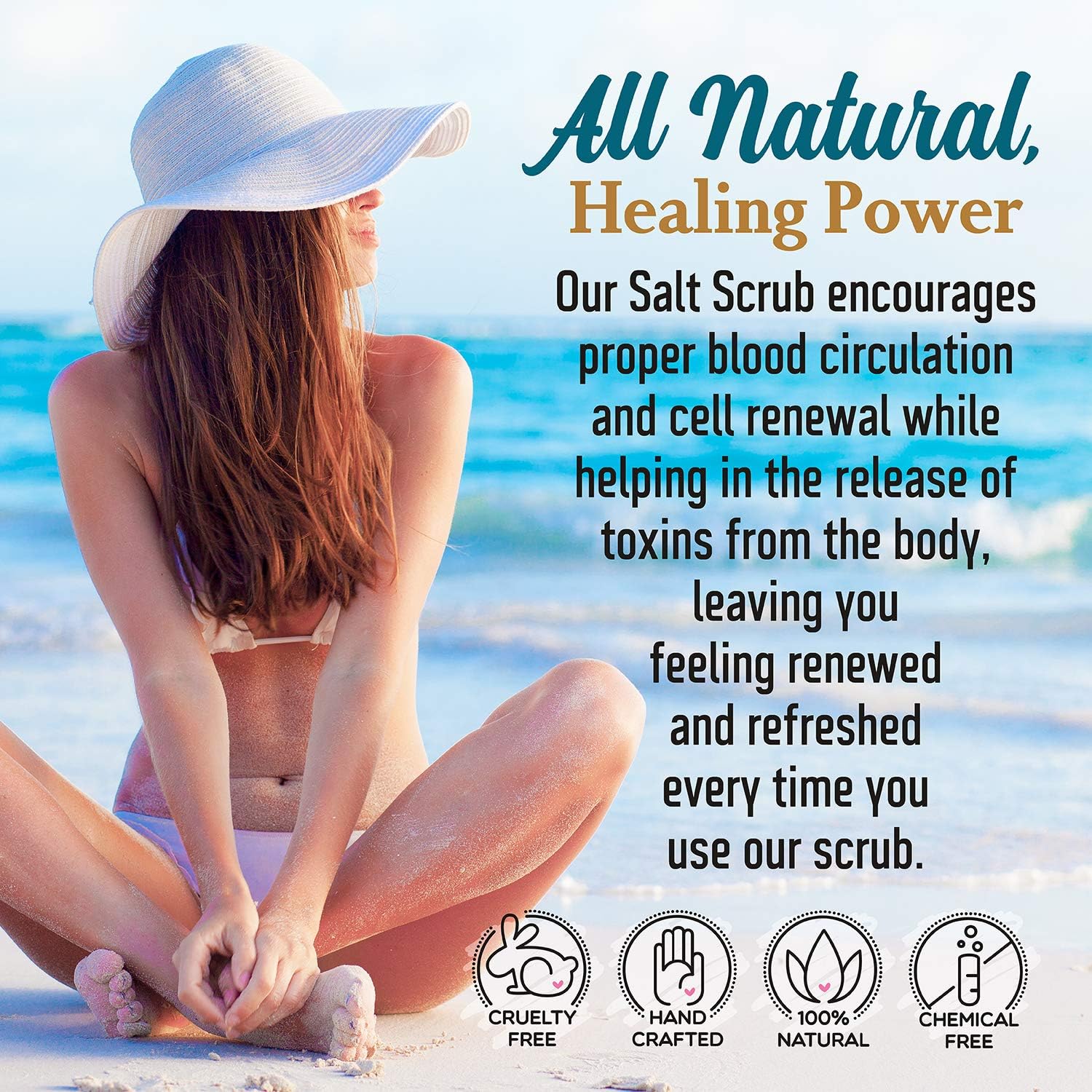 Pure Dead Sea Salt Exfoliating Body Scrub - 16 fl oz Hydrating & Moisturizing Skin Care for Body Acne, Eczema & Wrinkles - Lavender Scented Hand & Body Scrub for Smooth Skin - Perfect for Spa Day & Dry Skin Treatment