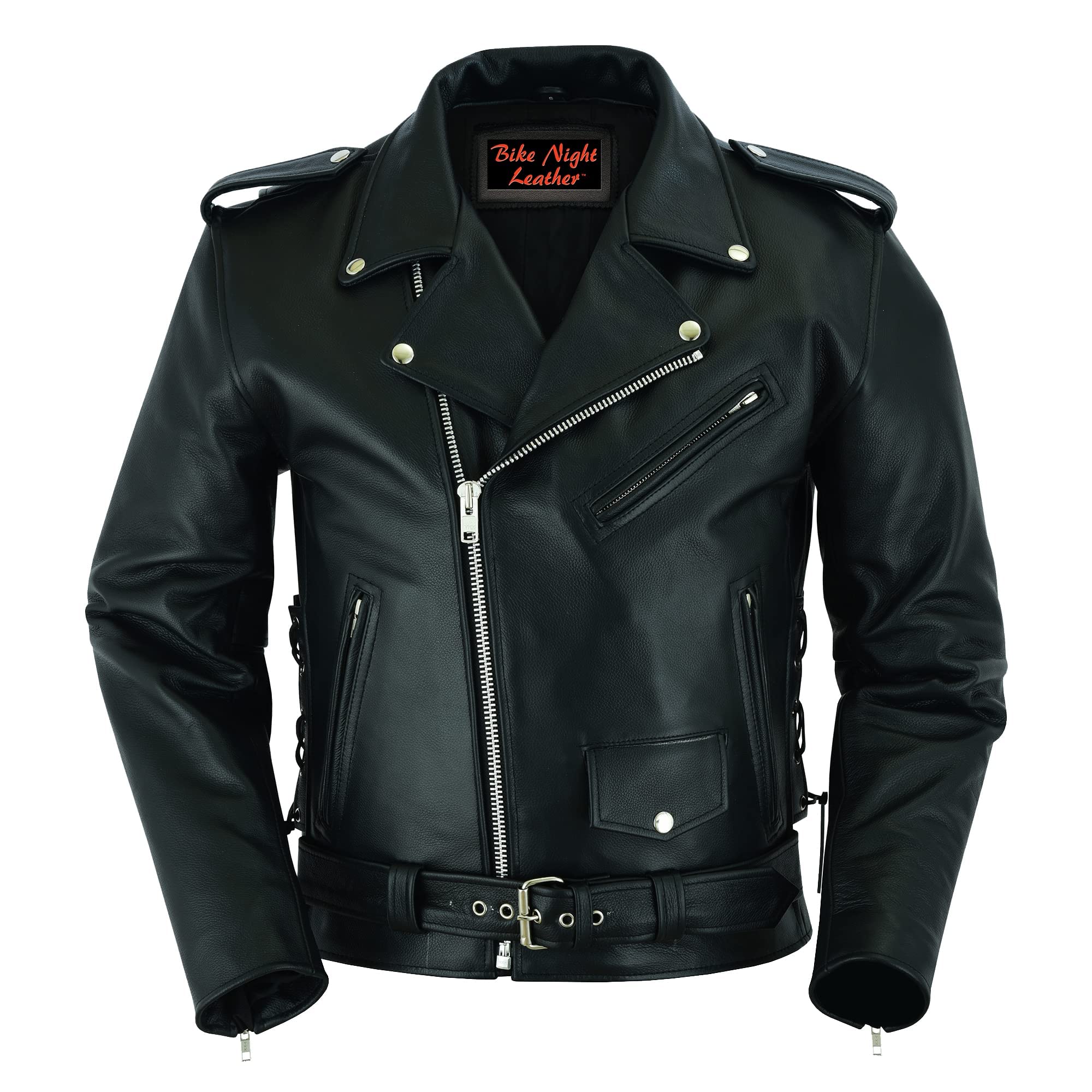 Daniel Smart Men's Motorcycle Leather Jacket - Black Biker Jacket with Conceal Carry Pocket | Premium Genuine Leather for Riding, Travel & Outdoor Adventures