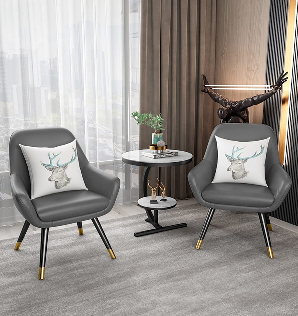 Luxury Marble 2-Tier Round Side Table - Modern End Table for Living Room, Bedroom, Hotel | Sofa Table, Nightstand, Coffee Table Accent Piece (Black & White) - Perfect for Small Spaces & Home Decor