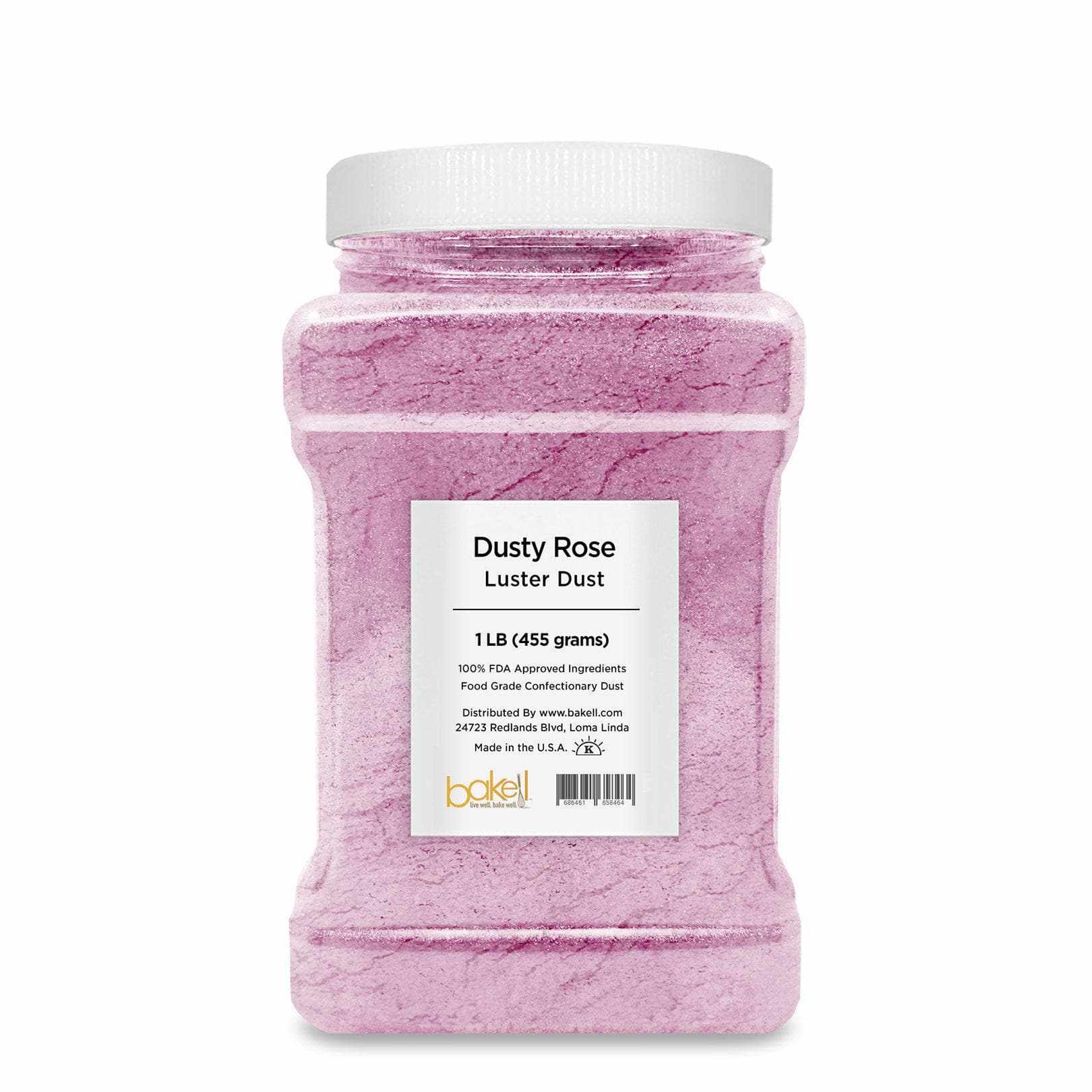 Premium Edible Dusty Rose Luster Dust for Cake Decorating - 1lb Bulk Size - Perfect for Wedding Cakes, Cupcakes & Dessert Garnishing
