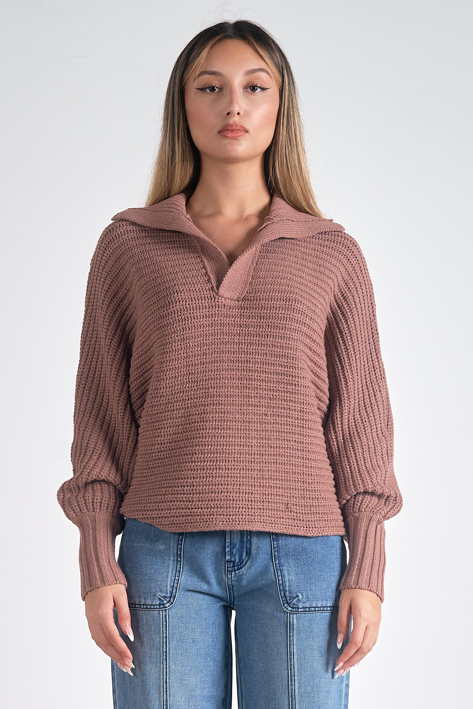 Women's Collared V-Neck Sweater - Soft Knit Pullover for Fall & Winter - Casual Office Wear & Weekend Outfits