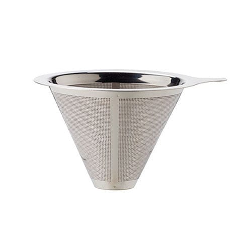 Premium Stainless Steel Pour Over Coffee Filter - Reusable Drip Cone for Single Cup Brewing - Perfect for Home, Office & Camping Use