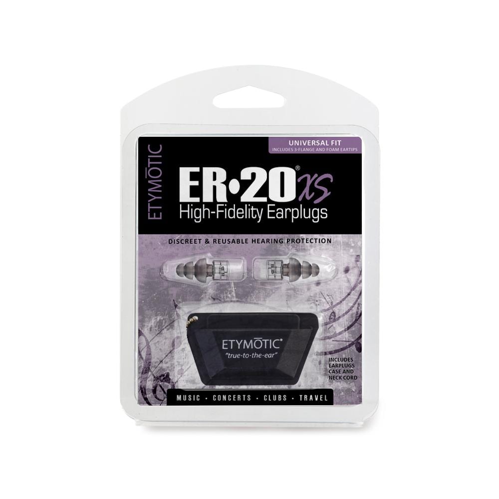 Etymotic ER•20XS High Fidelity Earplugs - Universal Fit Noise Reduction Ear Plugs with Clamshell Case for Musicians, Concerts, Travel & Sleep Protection