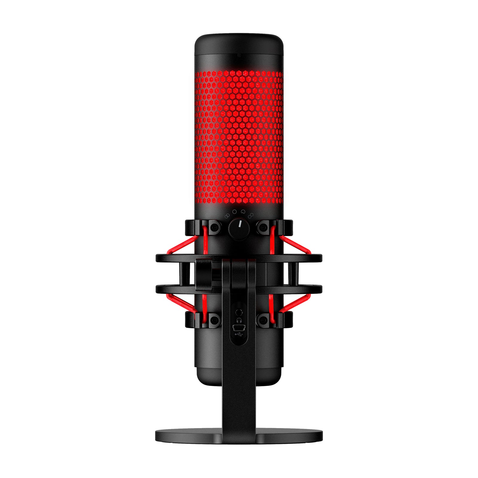 HyperX QuadCast USB Condenser Gaming Microphone with Anti-Vibration Shock Mount - Perfect for Streaming, Podcasting & Gaming on PC, PS4 & Mac
