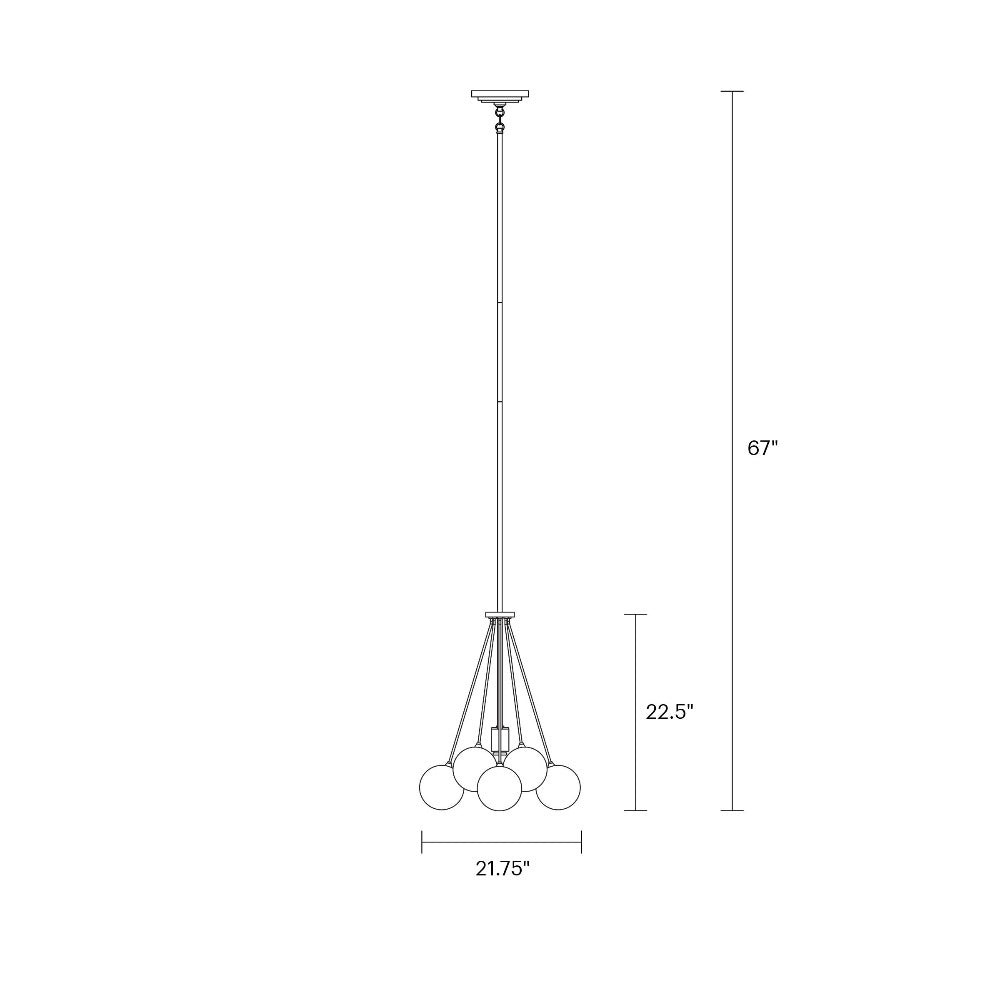 Willa Cluster Pendant Light - Modern Crystal Chandelier for Dining Room, Bedroom & Living Room | Elegant Ceiling Lighting Fixture for Home Decor
