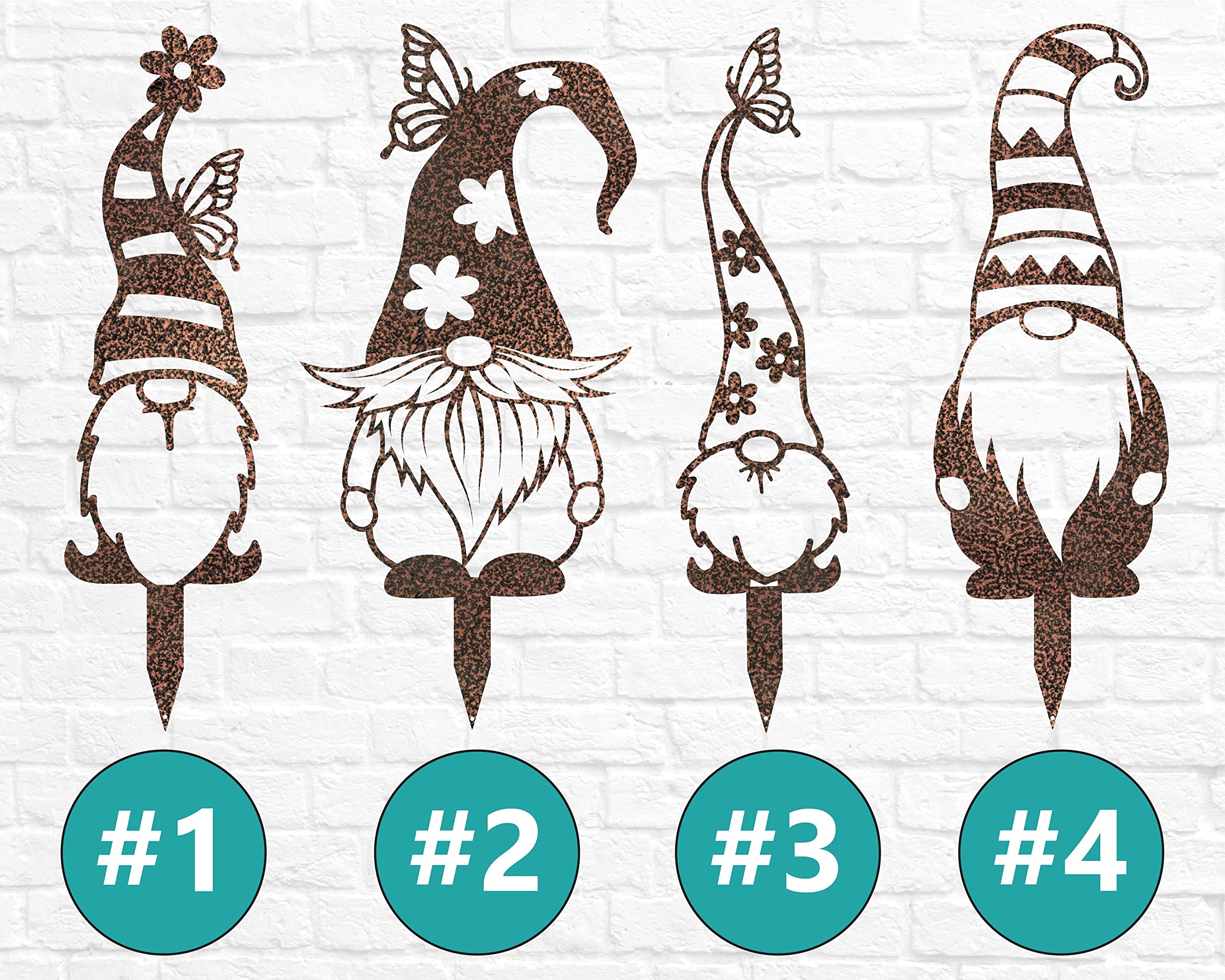 Garden Gnome Stakes - Outdoor Decor for Yard & Fairy Gardens | Spring Garden Art & Housewarming Gift | Perfect for Lawns, Flower Beds & Patios