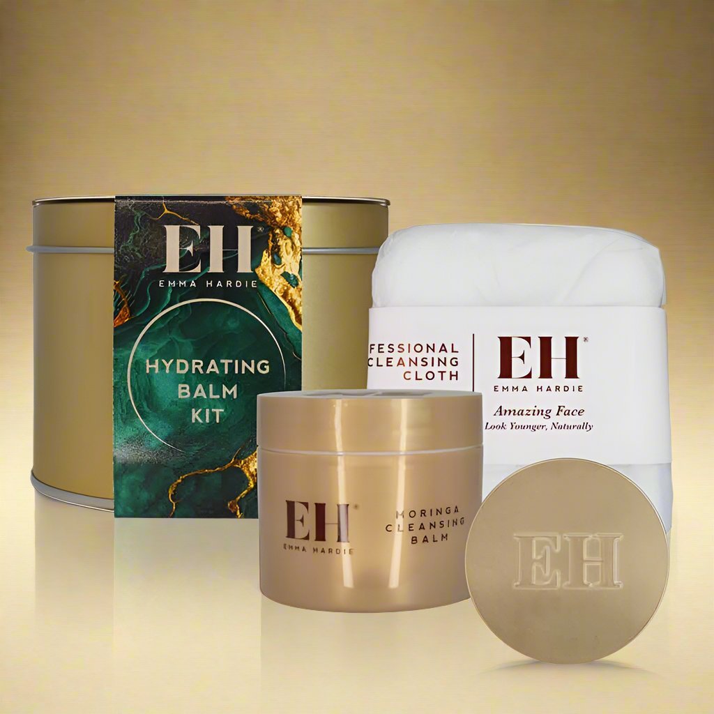 Emma Hardie Hydrating Balm Gift Set - Moisturizing Facial Cream & Cleanser Duo for Dry Skin | Perfect Skincare Gift for Women | Home Spa & Night Routine Essential