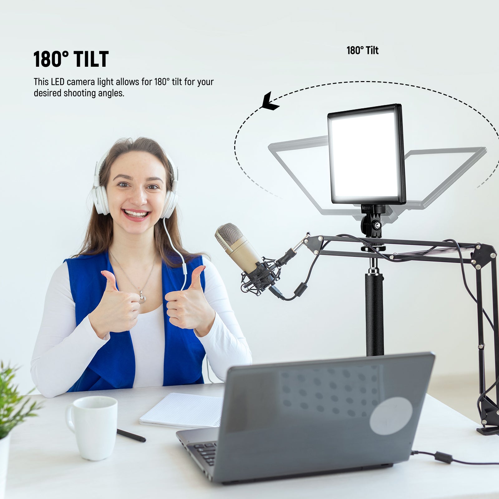 NEEWER NL 116AI Bi-Color 9 LED Video Light Panel - Professional Dimmable Lighting for Photography, Videography & YouTube Studio Setup