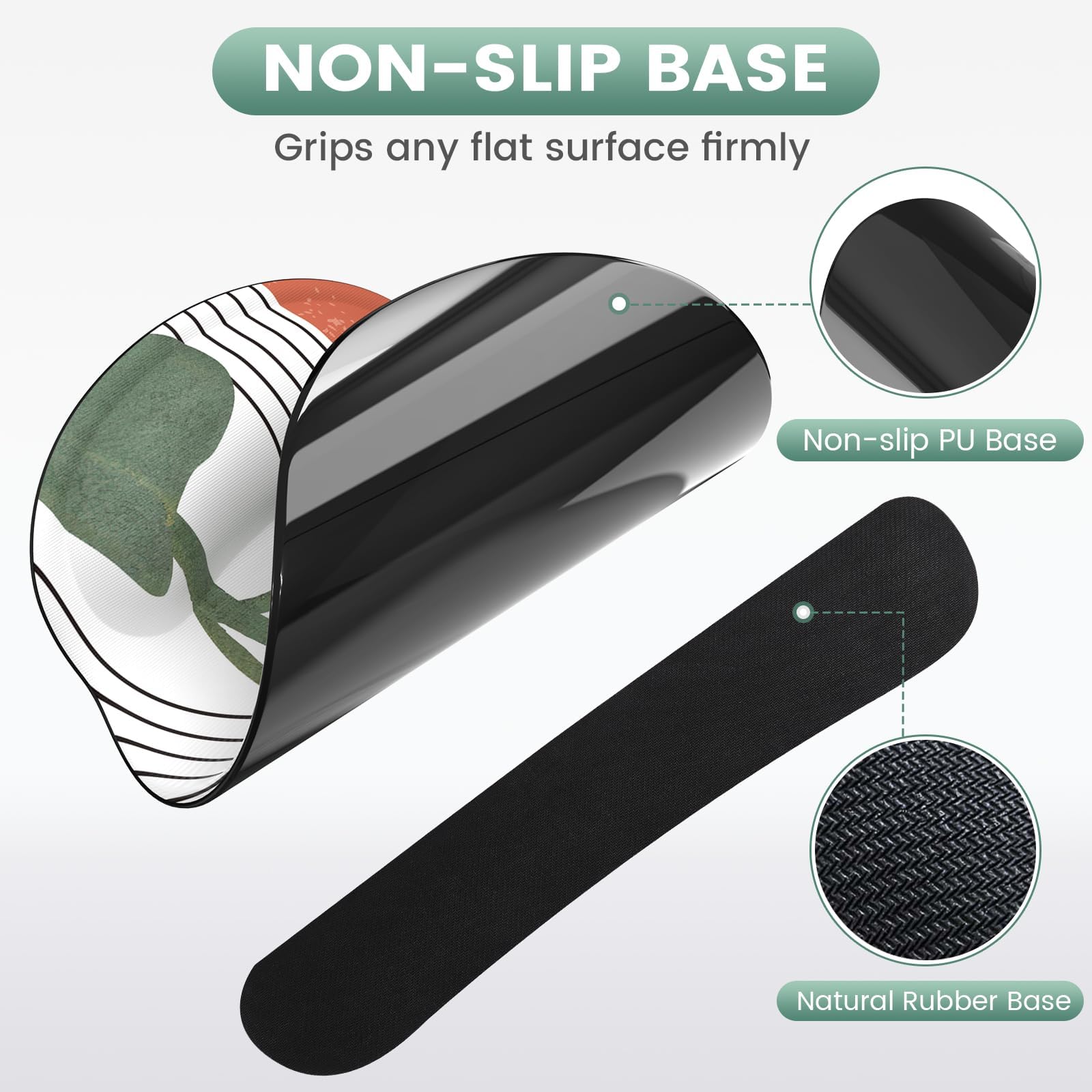 iLeadon Ergonomic Mouse Pad with Wrist Rest - Non-Slip Computer Mouse Pad for Home & Office - Comfortable Wrist Support for Pain Relief & Easy Typing - Modern Abstract Plant Design - Perfect for Gaming, Work & Long Computer Sessions