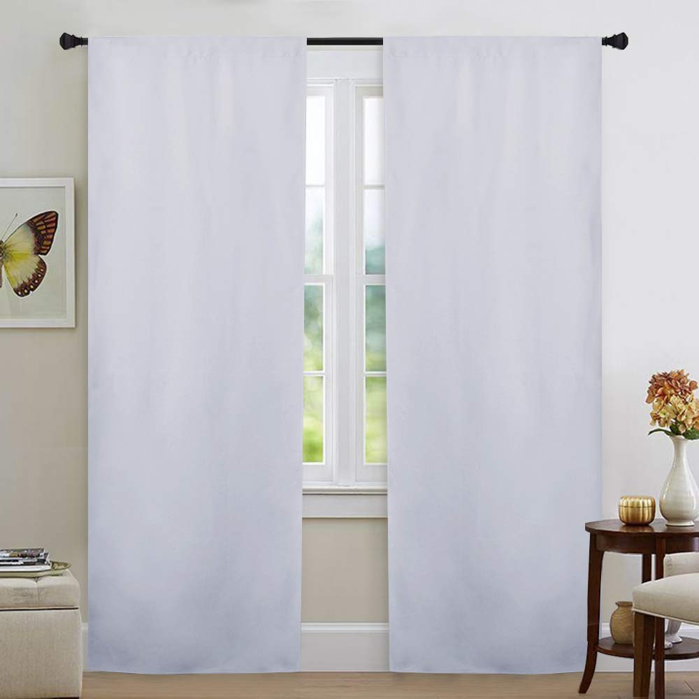 NICETOWN Blackout Thermal Insulated Window Curtains - 95 Inch Rod Pocket Darkening Drapes for Bedroom & Living Room (2 Panels, 27