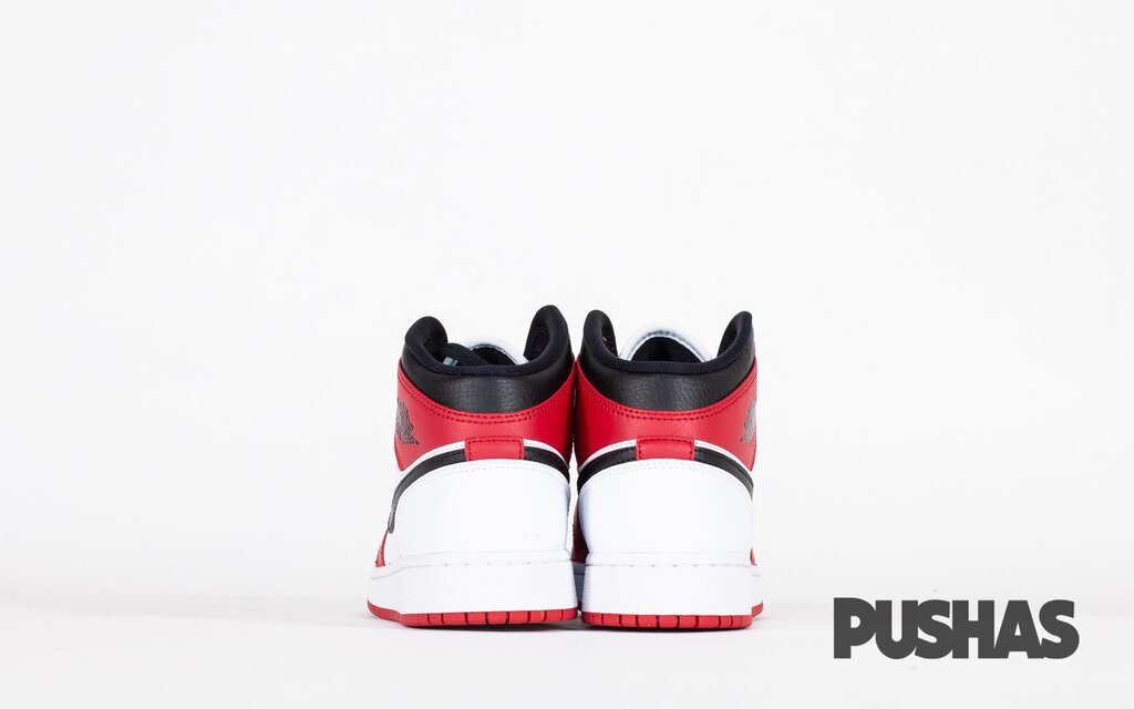 Air Jordan 1 Mid 'Chicago White Heel' Basketball Shoes - Men's Retro Sneakers for Streetwear & Casual Style | Perfect for Basketball, Gym & Everyday Wear