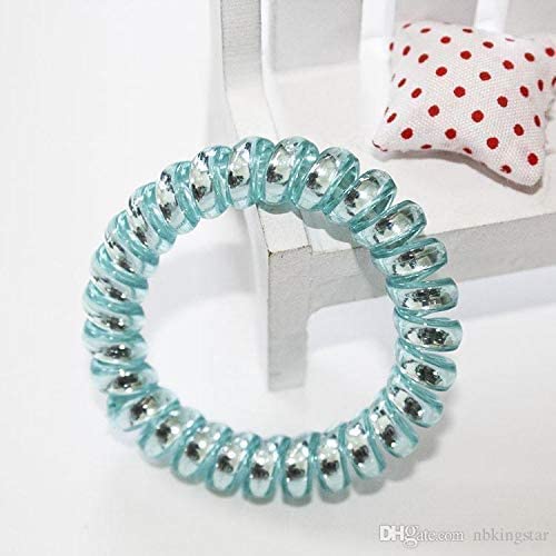 5-Pack Spiral Hair Ties - Colorful Telephone Wire Elastic Coil Hair Rings for Women | Traceless Ponytail Holders | Perfect for Workouts, Office & Everyday Use