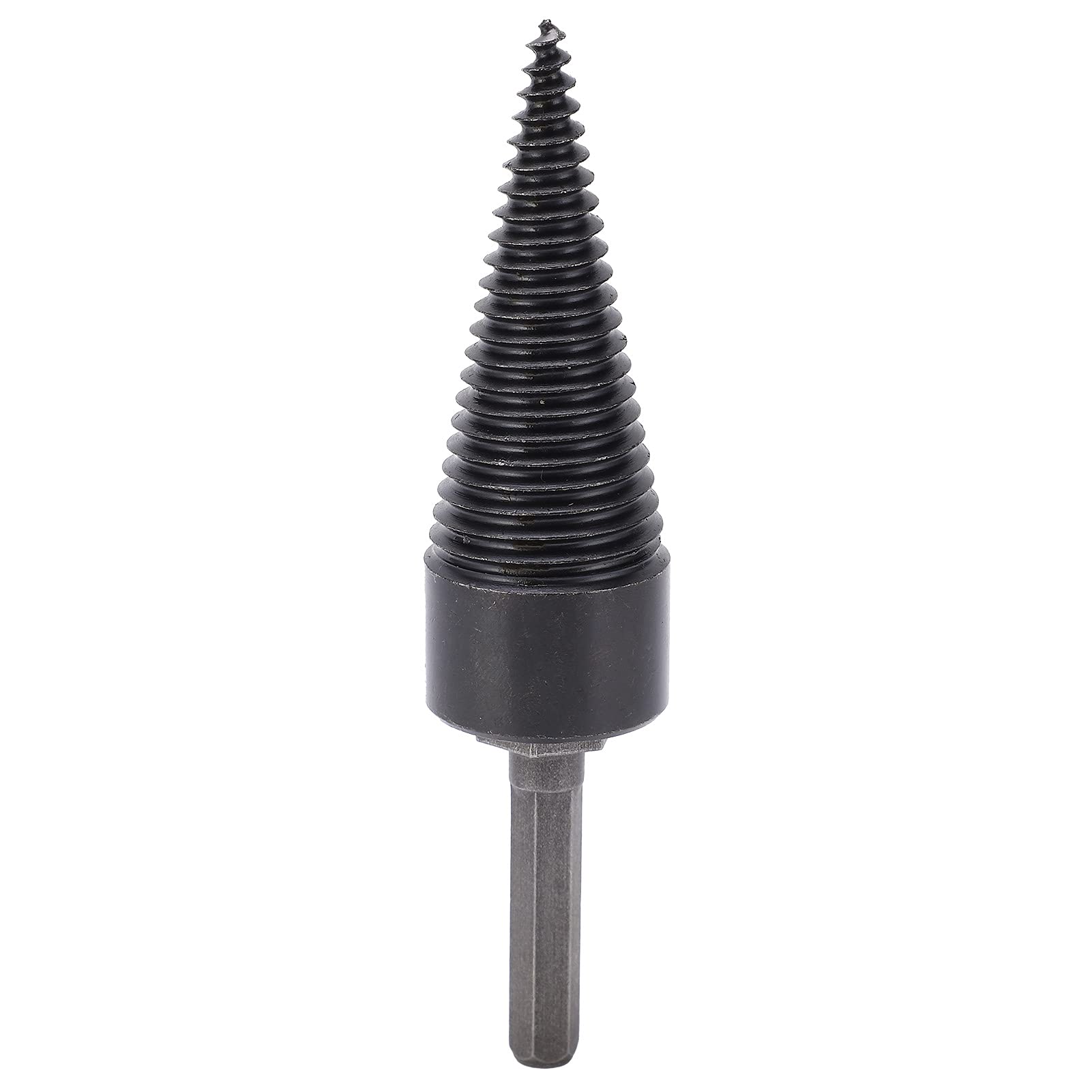 32mm High-Speed Steel Drill Bit for Wood Splitting - Heavy Duty Hex Handle Screw Cone Driver - Compatible with Electric Hammer & Firewood Log Splitter - Perfect for DIY Woodworking, Fireplace Log Preparation, and Outdoor Wood Processing