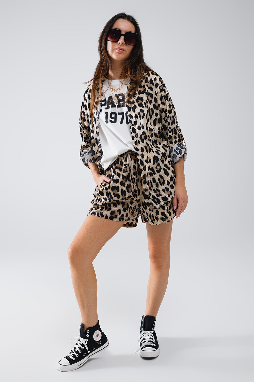 Men's Leopard Print Long Sleeve Relaxed Fit Shirt - Casual Comfort Wear for Everyday Outings & Street Style Fashion