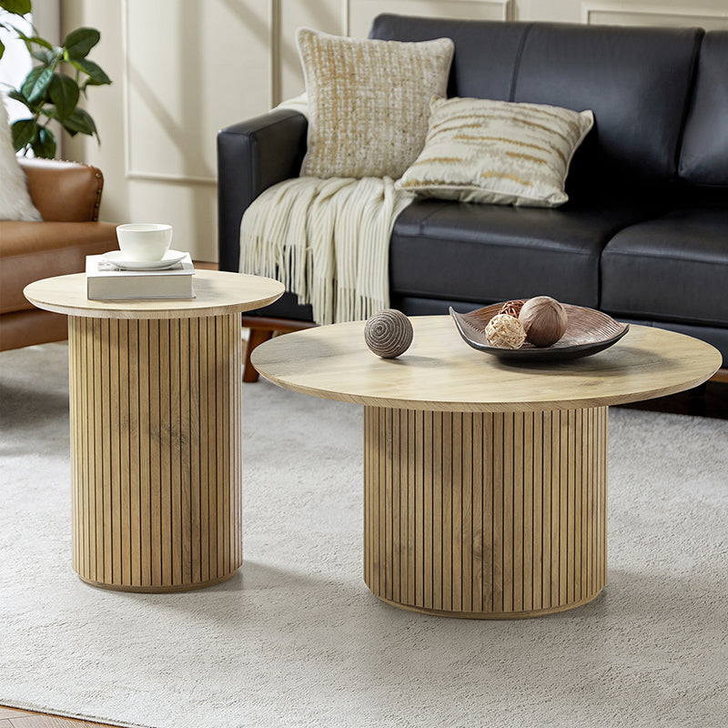 Modern Nesting Coffee Table Set - 2-Piece or 3-Piece Optional - Space-Saving Living Room Furniture for Small Spaces, Apartments & Home Decor